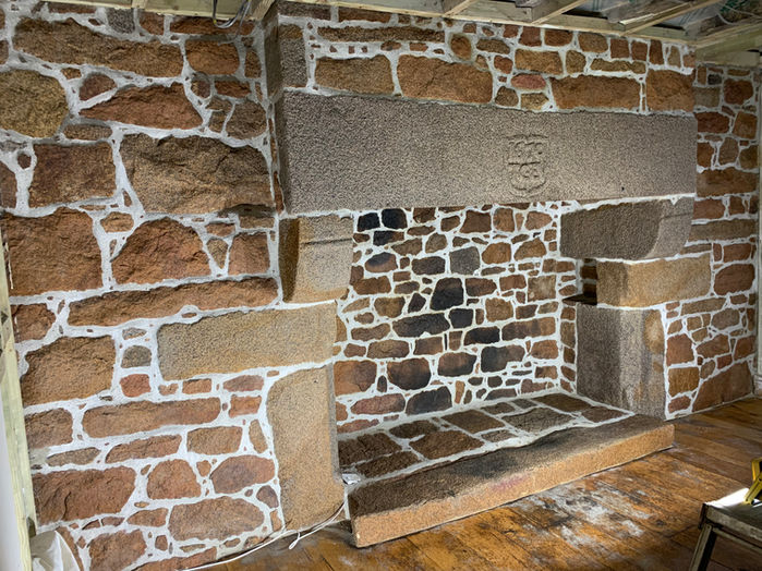 Finished fireplace - left wall perspective