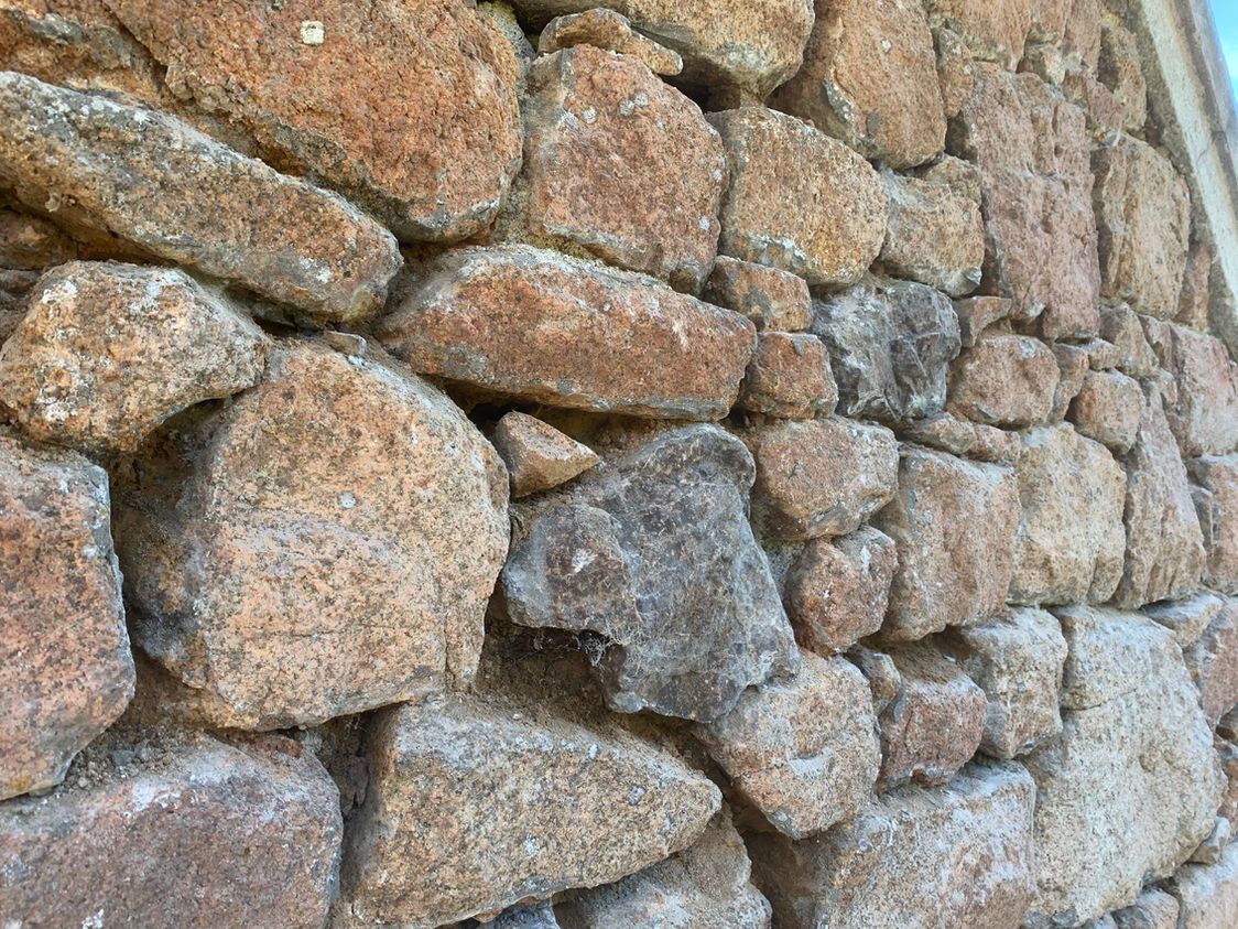 Dry stone wall texture detail