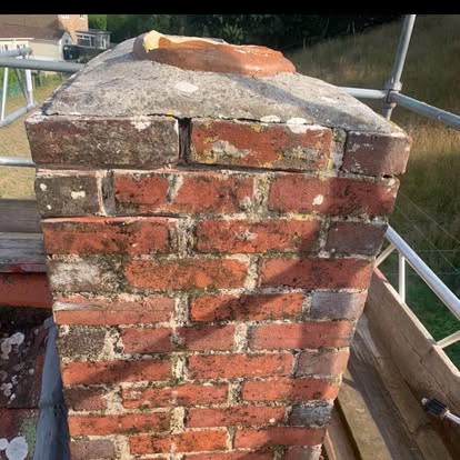 Chimney Repointing, before the work