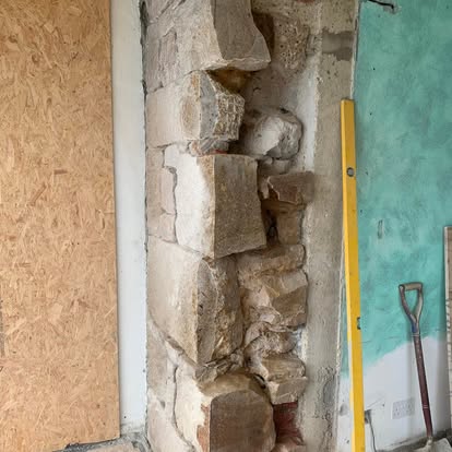 Granite Column Restoration, before the work