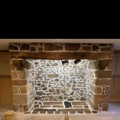 Fireplace with Oak Beam, granite fireplaces in Jersey