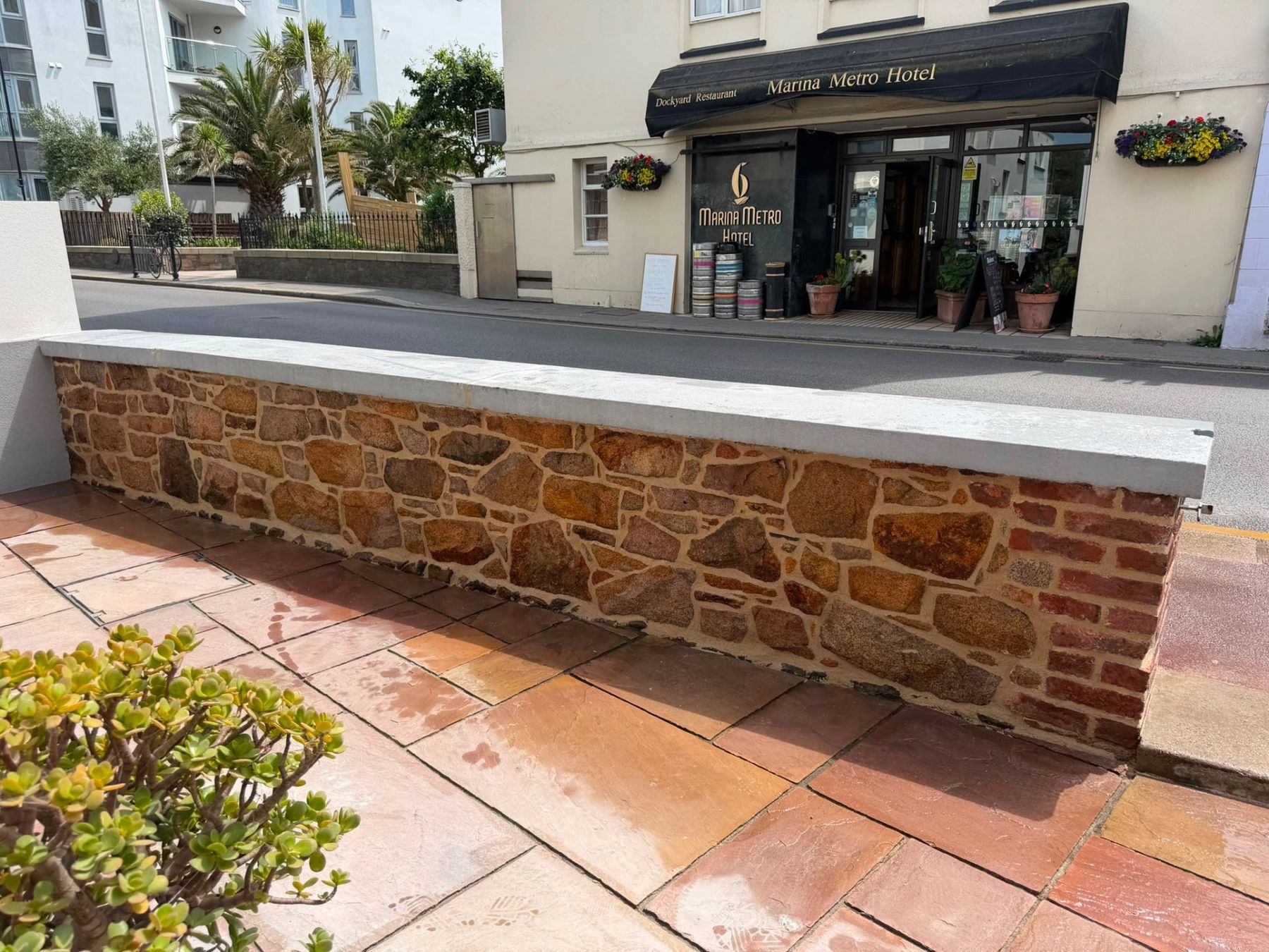 Boundary Wall with Granite Capping