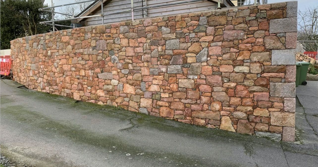 Large Granite Wall, granite & dry stone walls in Jersey