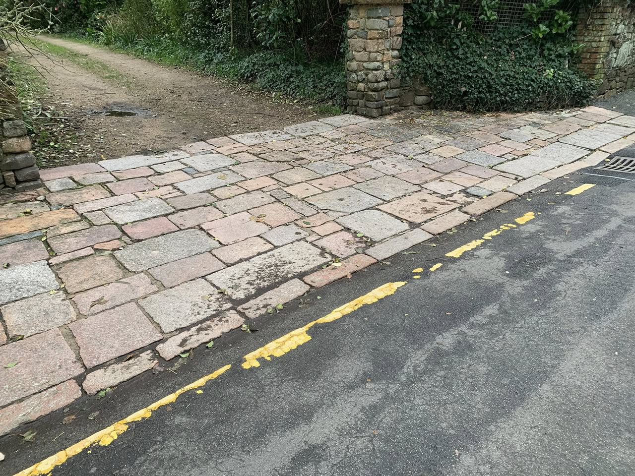 Granite Paving Restoration, before the work