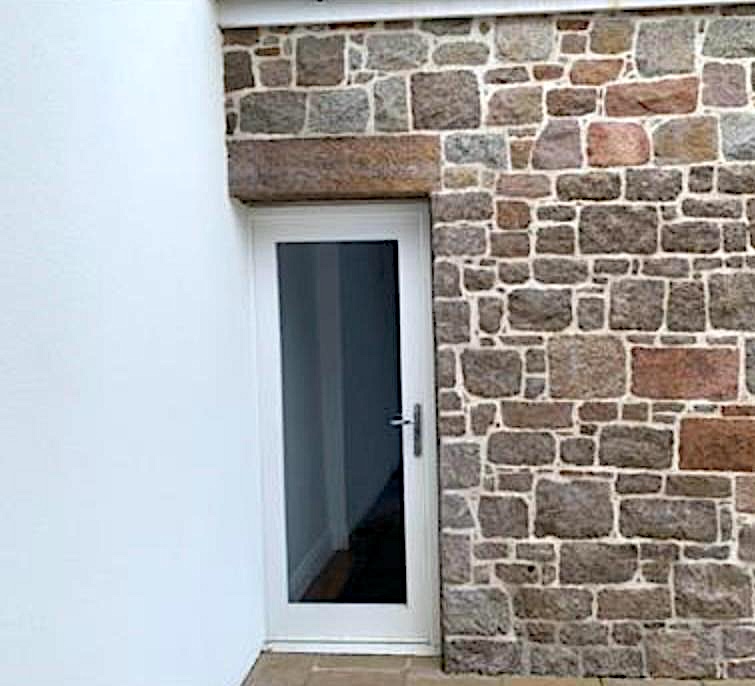 Granite Wall & Doorway, before the work
